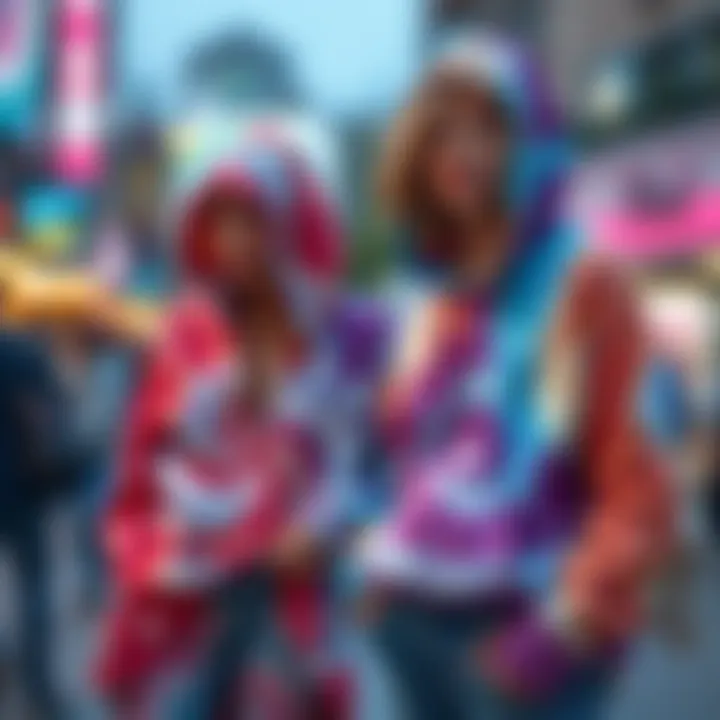 Styling ideas for tie dye hoodies in casual outfits