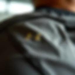 Close-up of Under Armour woven training shorts showcasing fabric texture