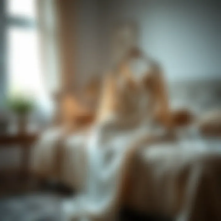 Creating a Comfortable Haven with Satin A serene bedroom setting with a satin nightgown displayed on the bed