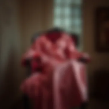 The Elegance of Satin Nightgowns Elegant long sleeve satin nightgown draped on a vintage chair