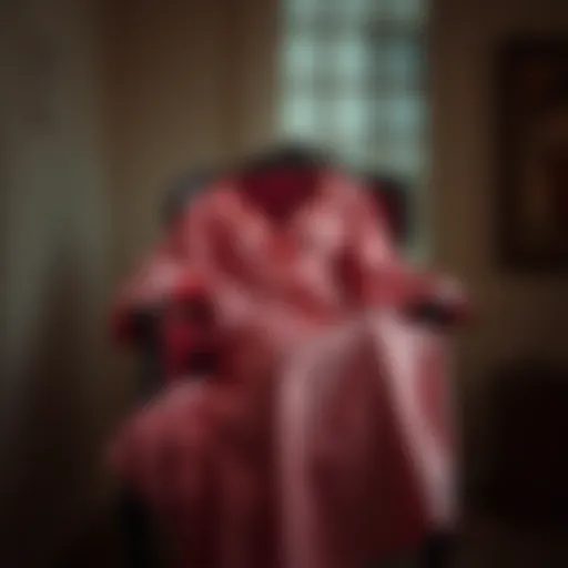 The Elegance of Satin Nightgowns Elegant long sleeve satin nightgown draped on a vintage chair