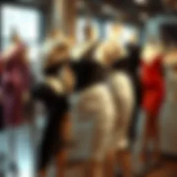 Diverse bodycon dress styles displayed on mannequins