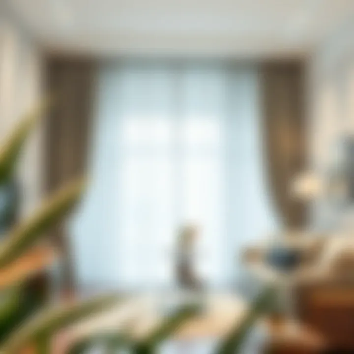 Elegant Thermal Sheer Curtains in Modern Decor Elegant thermal sheer curtains enhancing a modern living room decor