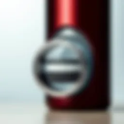 Cross section of a vacuum insulated water bottle showcasing its layers