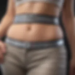 Different types of waist bands on display