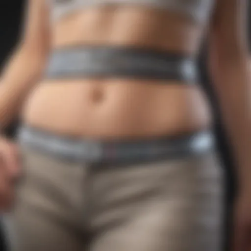 Different types of waist bands on display