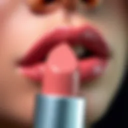 Close-up of zinc lipstick showcasing its creamy texture